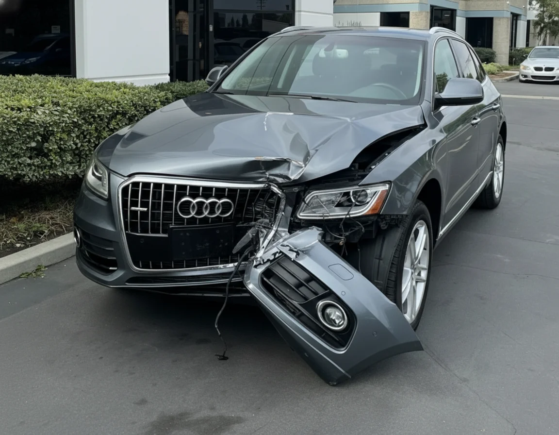 2016 Audi Q5 before repair, with front end collision damage